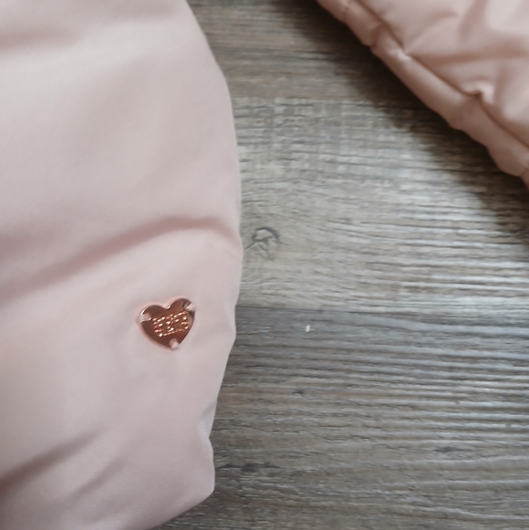 BCBGirls Pink Puffer Jacket with White Trim - Picture 2 of 8